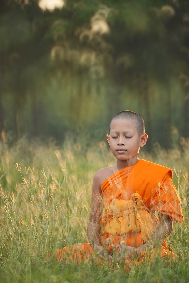 Person practicing yoga and breathing exercises